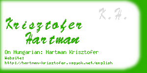 krisztofer hartman business card